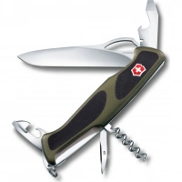 Нож перочинный Victorinox RangerGrip 61 0.9553.MC4 130мм 11 функций чёрно-зеленый купить в Липецке