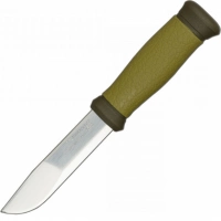 Нож с фиксированным лезвием Morakniv 2000, сталь Sandvik 12C27, рукоять пластик/резина, зеленый купить в Липецке