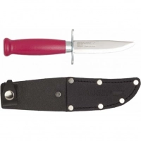 Нож с фиксированным лезвием Morakniv Scout 39 Safe Cerise, сталь Sandvik 12С27, рукоять береза, розовый купить в Липецке