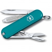 Нож Victorinox Classic SD Colors, Mountain Lake (0.6223.23G) бирюзовый, 7 функций 58мм купить в Липецке