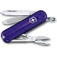 Нож Victorinox Classic SD Colors, Persian Indigo (0.6223.T29G) фиолетовый полупрозрачный, 7 функций 58мм купить в Липецке