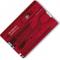 Швейцарская карта Victorinox SwissCard, сталь X45CrMoV15, рукоять ABS-Пластик, красный купить в Липецке