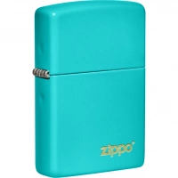 Зажигалка Classic Flat Turquoise ZIPPO Logo купить в Липецке