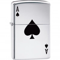 Зажигалка ZIPPO Armor™  Туз с покрытием High Polish Chrome купить в Липецке