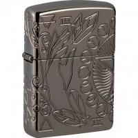 Зажигалка ZIPPO Armor® Wicca Design с покрытием Black Ice®, черная купить в Липецке